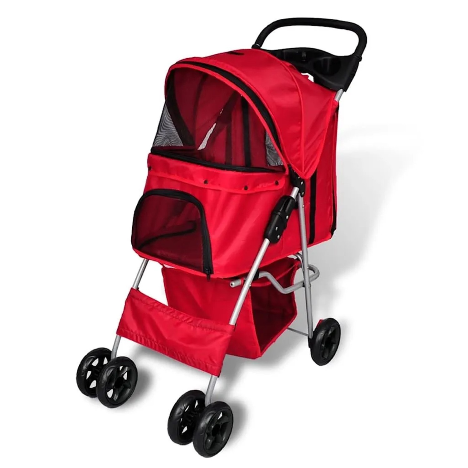 vidaXL Hundewagen Hundebuggy Rot 170055
