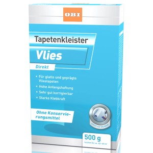 OBI Tapetenkleister Vlies Direkt 500g, geeignet für Vliestapeten.