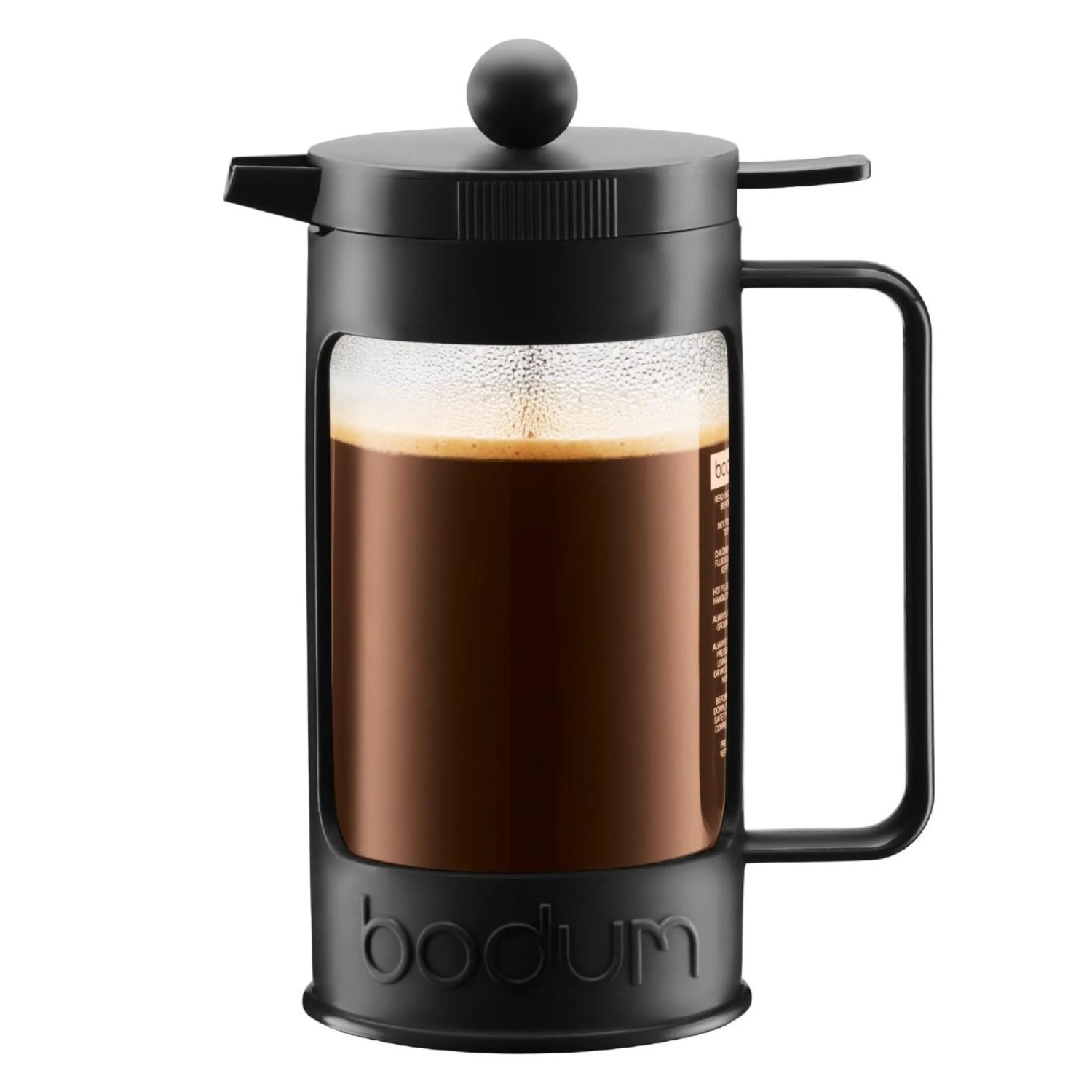 Bodum Bean French Press Kaffeebereiter Schwarz 1 Liter 8 Tassen