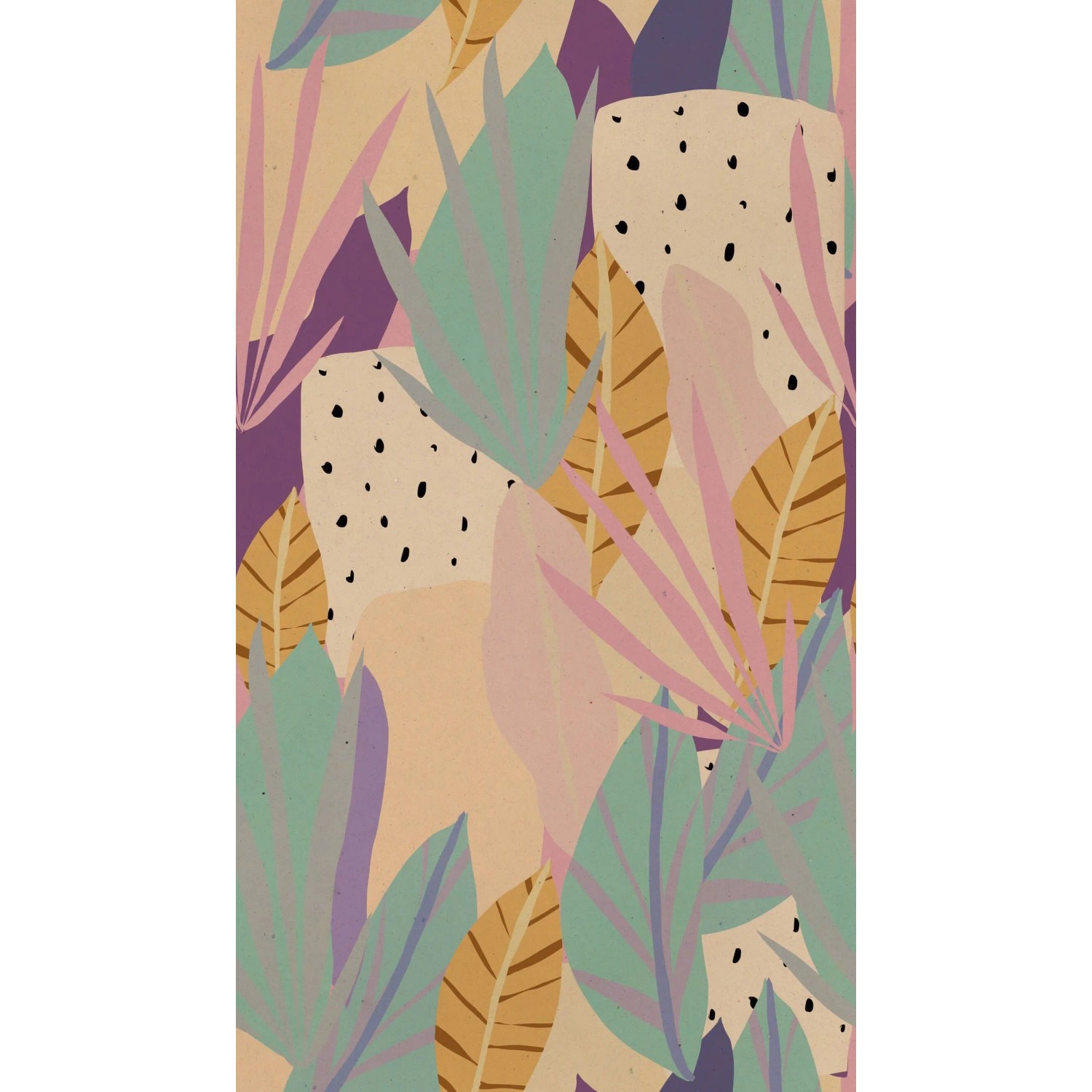 PROFHOME 782082-GU Fototapete Grafisch Beige Lila Rosa Türkis 1,59 m x 2,8 m