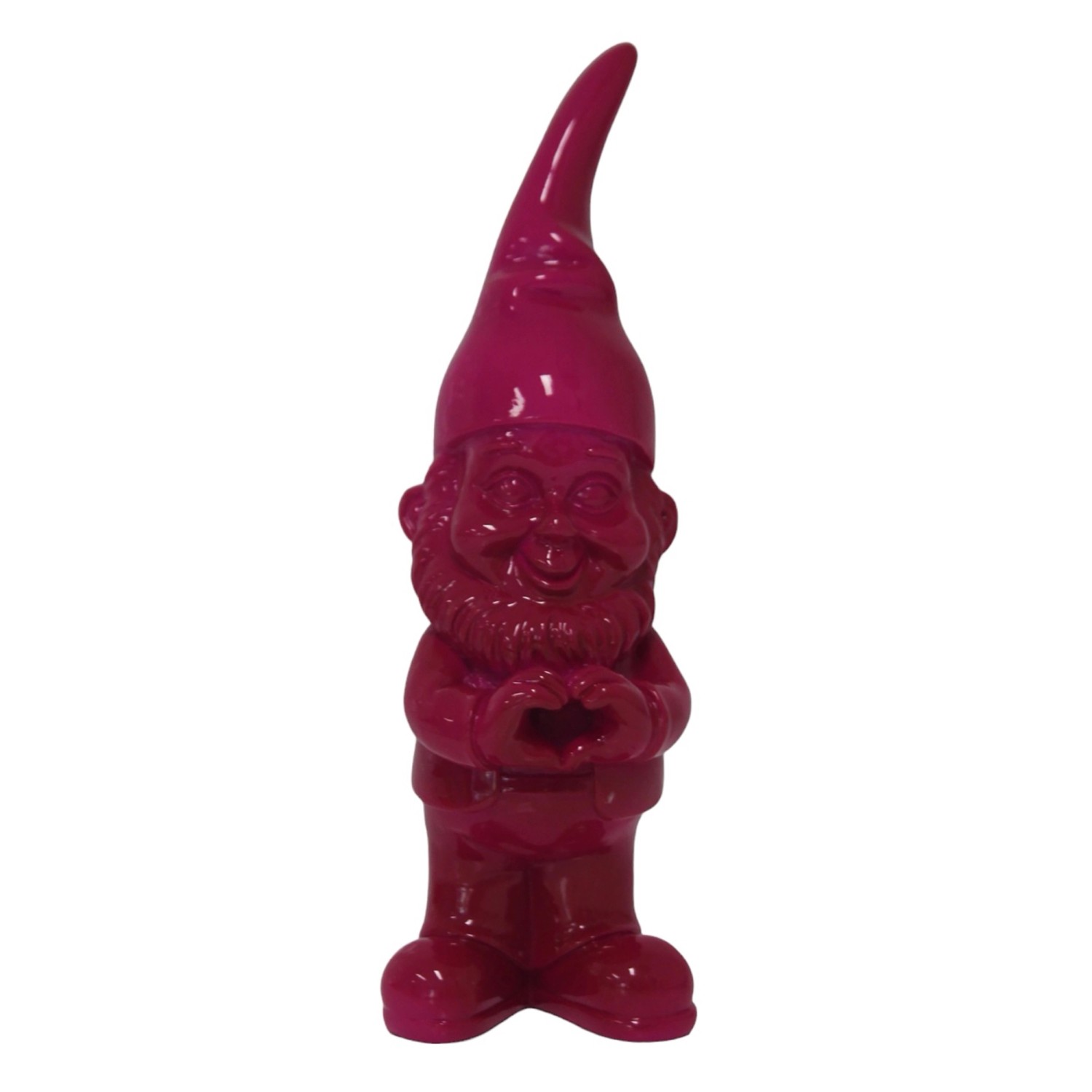 Dekofigur Zwerg mit Herz Unten 18 cm Magenta günstig online kaufen