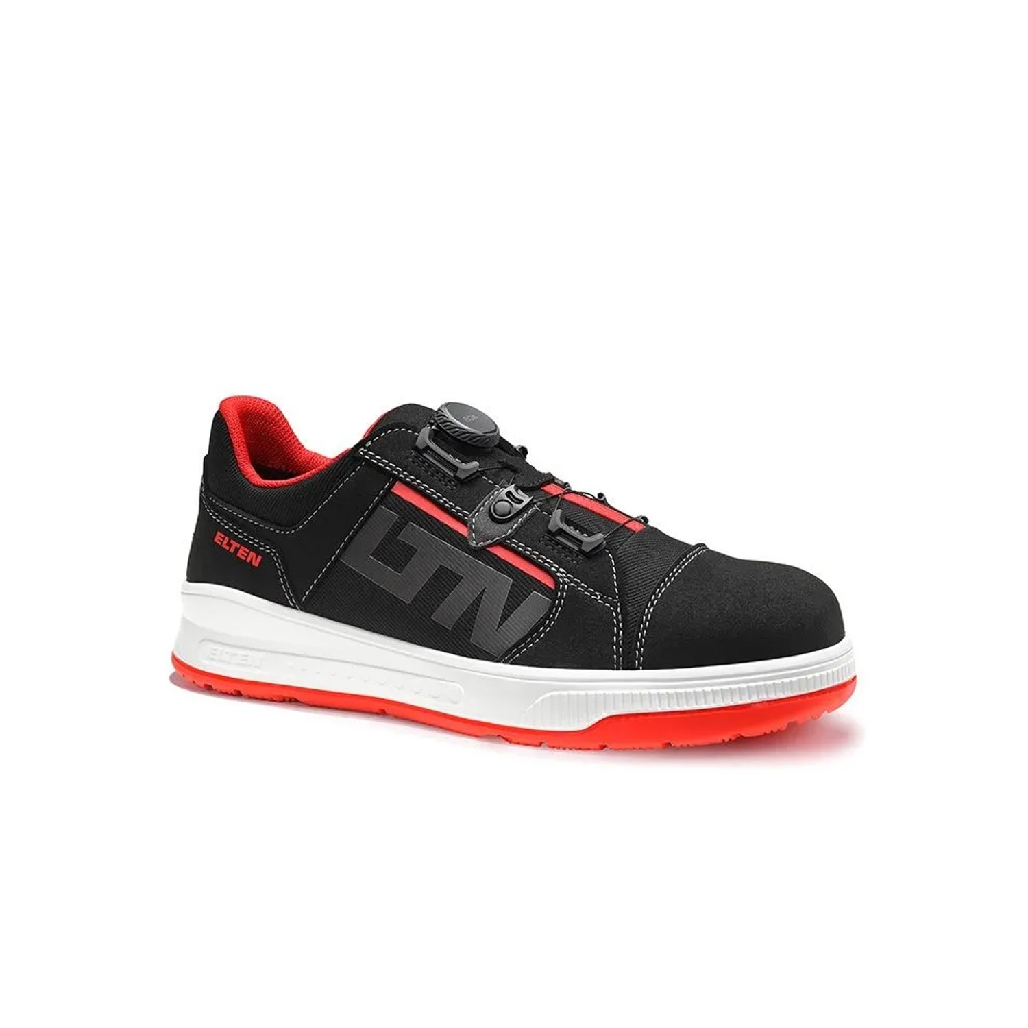 ELTEN Sicherheitshalbschuh ISAAK XXST BOA BLACK RED Low ESD S2 Größe 48