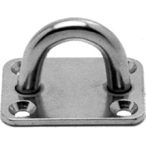 Seilflechter Deckplatte, 5 mm, Edelstahl A4-AISI 316, mit Öse (16 mm Ø) für sichere Befestigung.