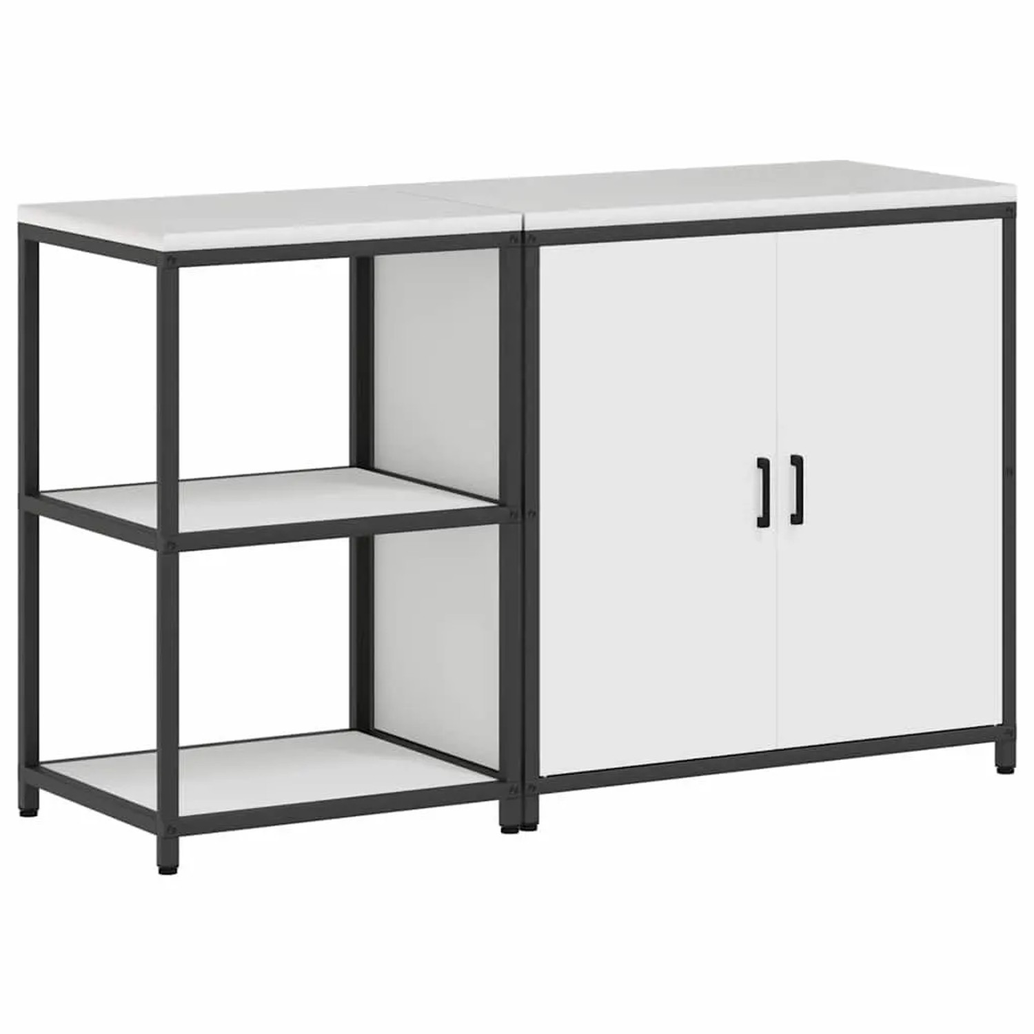 vidaXL Aufbewahrungsset für die Küche 2 Stk Weiß Kaltgewalzter Stahl 339268 günstig online kaufen