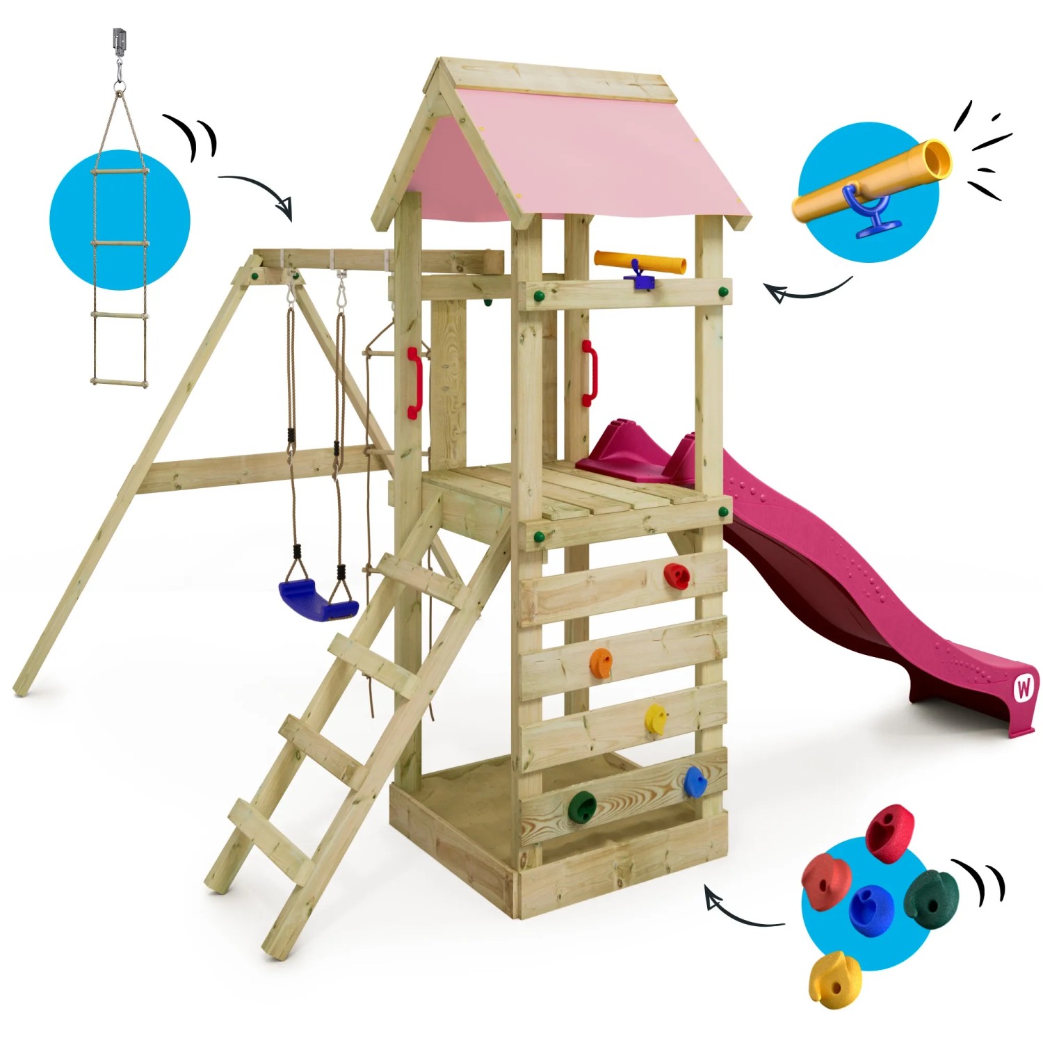 Wickey Toddler Climbing Frame And Slide Playhouse Climbing Frame - Main Image