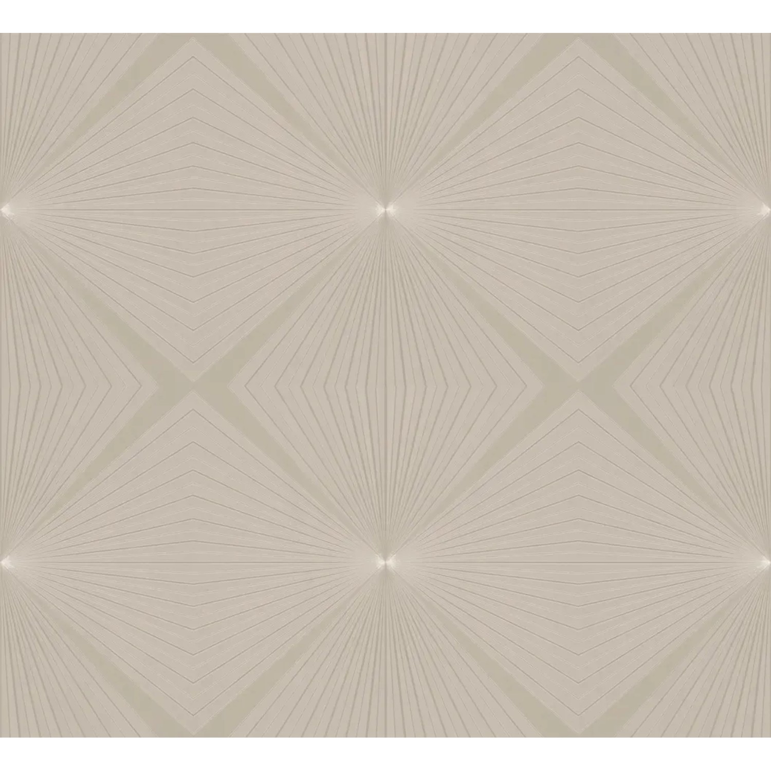 Glööckler Vliestapete Imperial Rauten Beige: Beige Tapete mit Rautenmuster und feinen Linien.