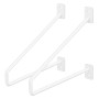 2er Set ML-Design Regalhalterung, 220mm, weiß, Stahl, Haarnadel-Design für Regale & Regalböden.