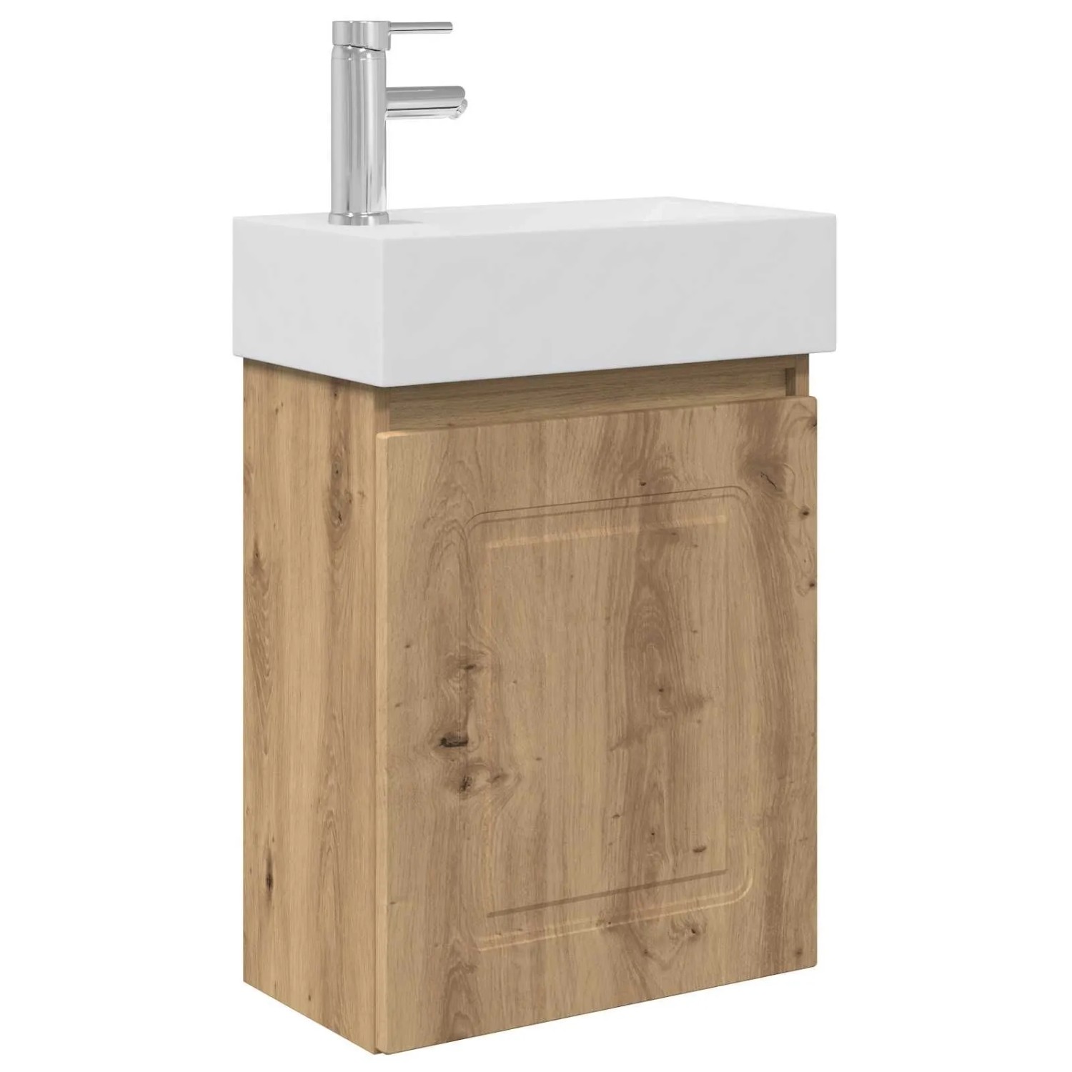 vidaXL Badezimmer Waschtischunterschrank mit Wasserhahn Artisan-Eiche 889470