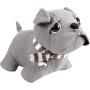 Silberner Türstopper Mops Bulldogge (25x20cm) mit Schal, dekorativer und praktischer Türhalter.