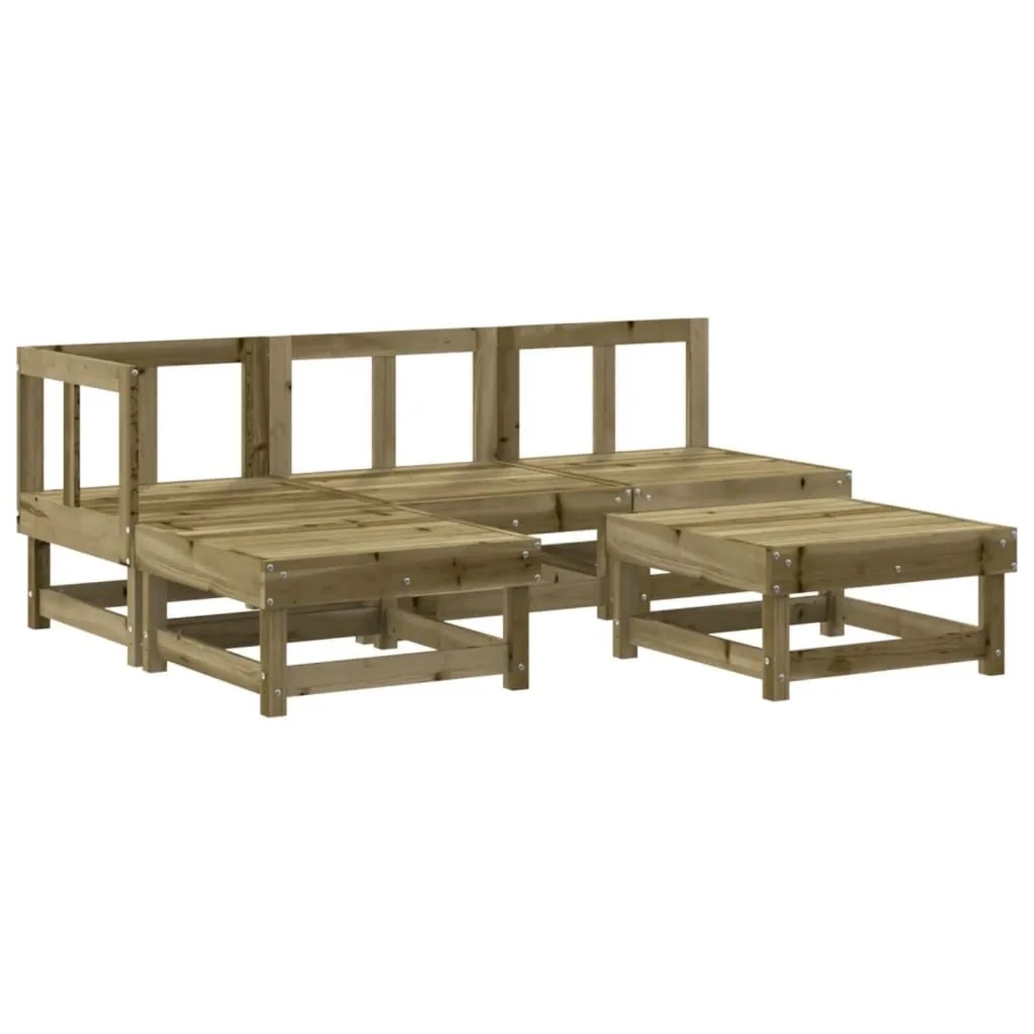 vidaXL 5-Tlg Garten-Lounge-Set Kiefernholz Imprägniert 3186521