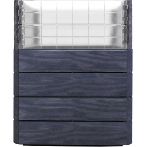 Garantia Hochbeet Ergo Quadro Turbo M 75 Wood mit Wachstumsmodul, Kunststoff-Hochbeet