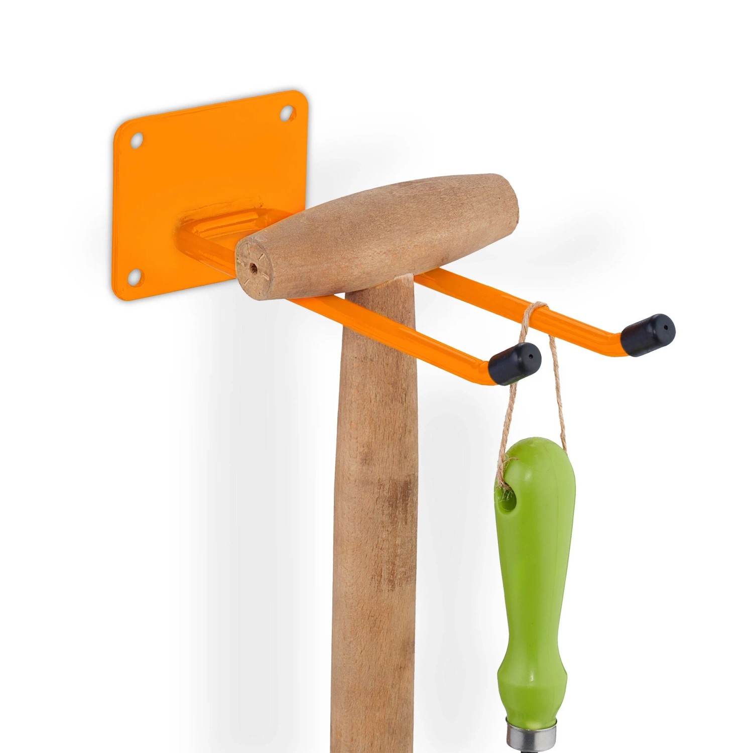 Relaxdays Wandhaken Stahl Orange Belastbar 7,5 cm x 9 cm x 24 cm 0,39 kg