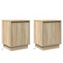 vidaXL Nachttisch 2 Stk Sonoma-Eiche 39 x 34,5 x 50 cm Holzwerkstoff 869599