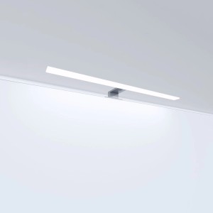 Moderne kalb LED Badleuchte, Spiegellampe in Chrom, 60cm Länge, neutralweißes Licht.