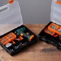 Relaxdays Sortierbox 4er Set Kunststoff Schwarz Flexibel 18 cm x 29 cm x 22 cm_3