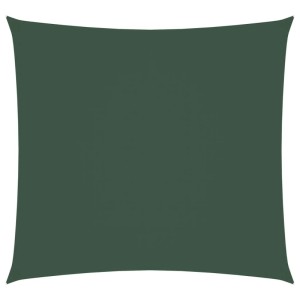 Dunkelgrünes, quadratisches Sonnensegel aus Oxford-Gewebe, 3x3m, wasserfest.