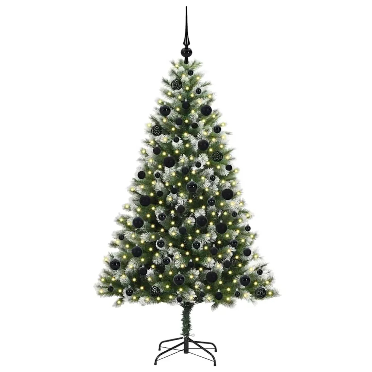 vidaXL Künstlicher Klapp Weihnachtsbaum mit Schneeüberzug 180 cm 3395443