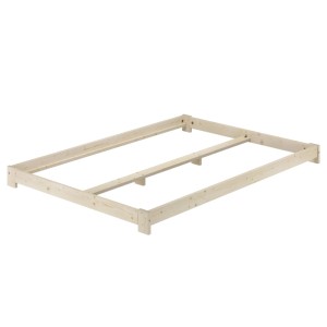 Erst-Holz Ehebett Bodennah Fichte/Tanne Unbehandelt 140 x 200 cm Modell 85 Rollrost inkl.