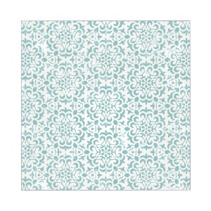 Banjado Schlüsselkasten mit blauem Muster, 30x30cm, Magnettafel, 50 Haken.