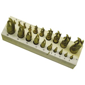 Holzmann Fingerfräsersatz FFS20, 20-teilig, in Holzhalterung. Zubehör für Fräsen.