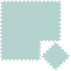 LittleTom Spielmatte, 9 mintfarbene Puzzleteile (30x30 cm) für Babys und Kinder.