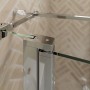 Detailaufnahme Breuer Elana 2.0 Drehtür mit eckigen Profilen in Alu-Chrom, Duschtür.