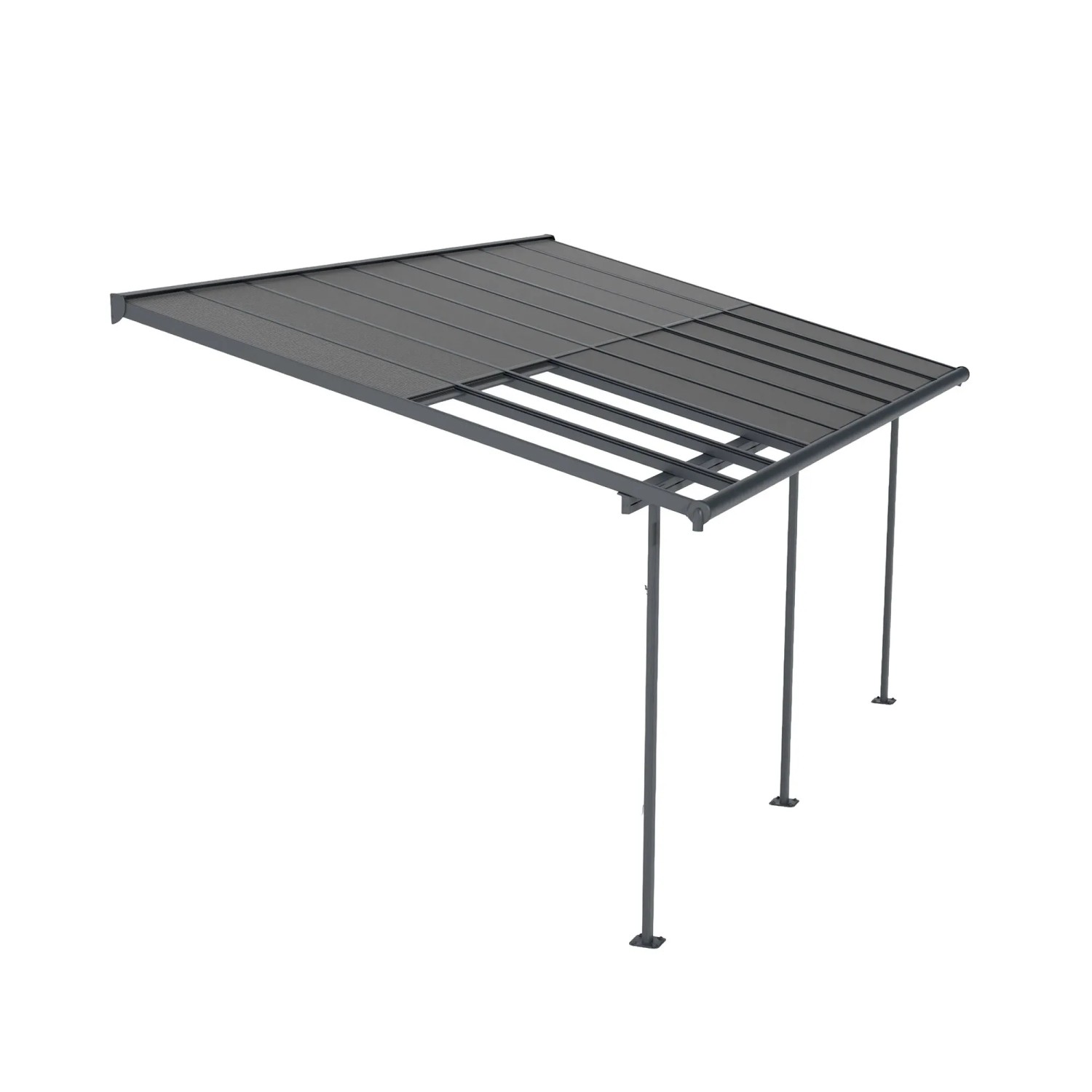 Canopia Terrassenüberdachung Sierra Cabrio 2,95 m x 5,55 m Grau