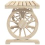 vidaXL 3-tlg. Garten-Essgruppe aus Tannenholz im Wagenrad-Design. Gartentisch und Bänke aus Massivholz.