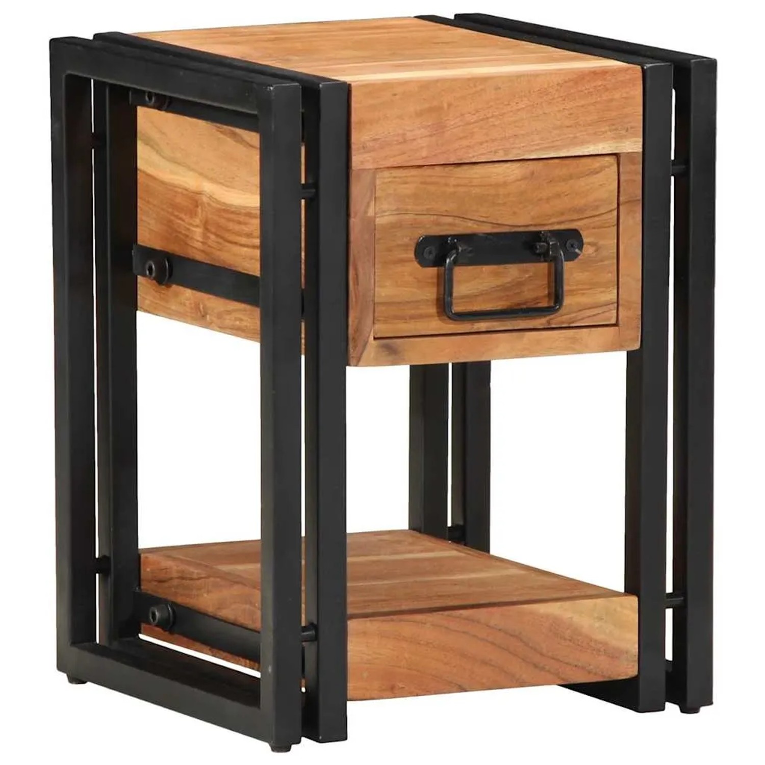 vidaXL Nachttisch Braun 30 x 30 x 40 cm Massivholz Akazie 4016710_4