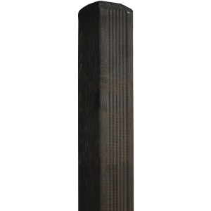 Grauer Zaunpfosten aus Holz, 7x7x185 cm, Zubehör für Zaunbau.