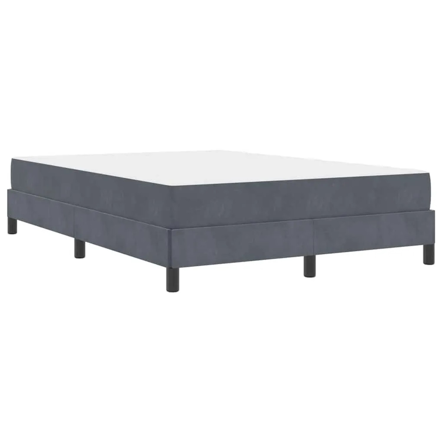 vidaXL Boxspringbett mit Matratze Dunkelgrau 160 x 210 cm Stoff 3398750 günstig online kaufen