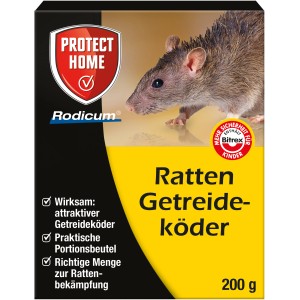 Protect Home Rodicum Ratten Getreideköder 200g: Köderbox mit Getreide zur Rattenbekämpfung.