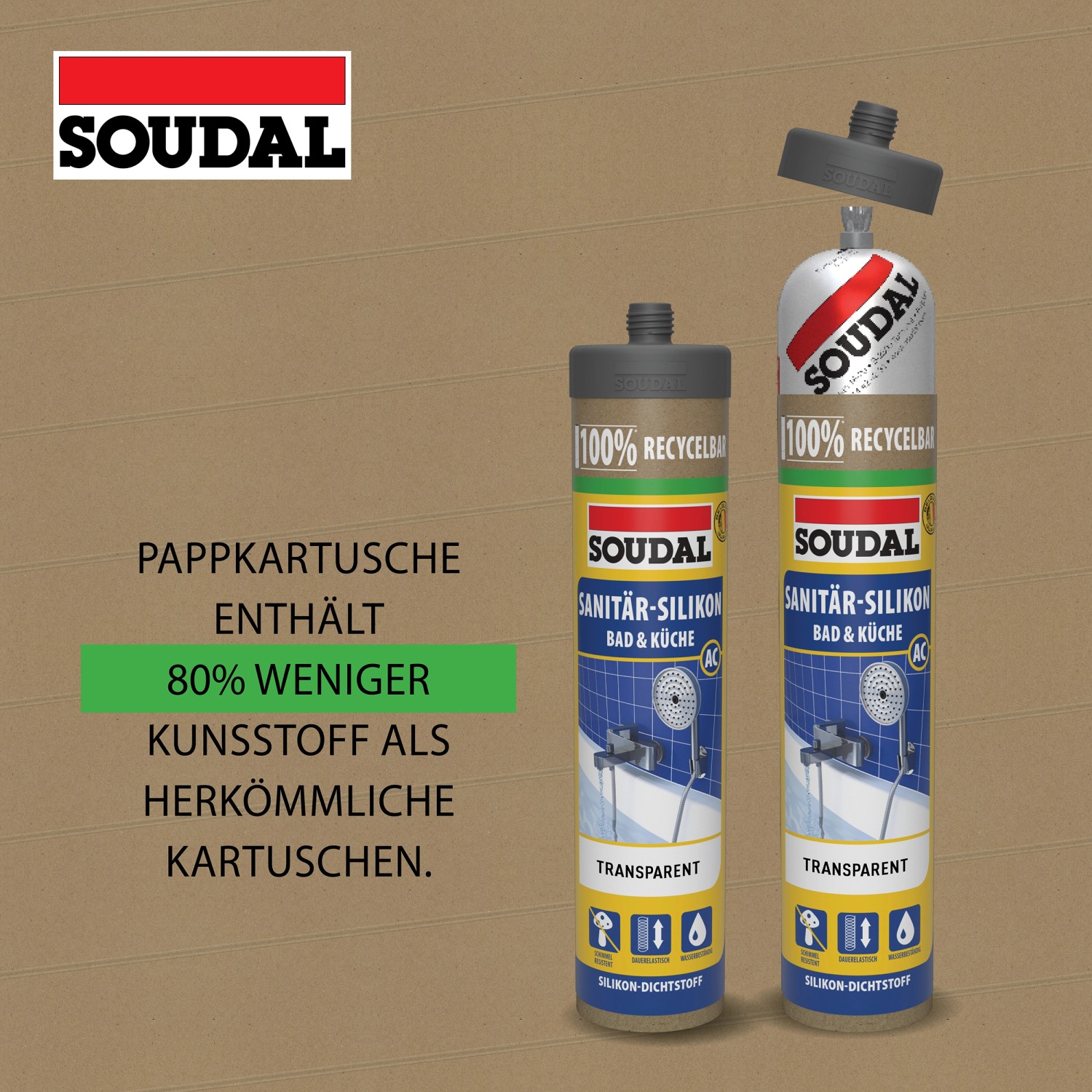 Soudal Sanitär-Silikon Bad & Küche ECO Transparent 270 ml_4