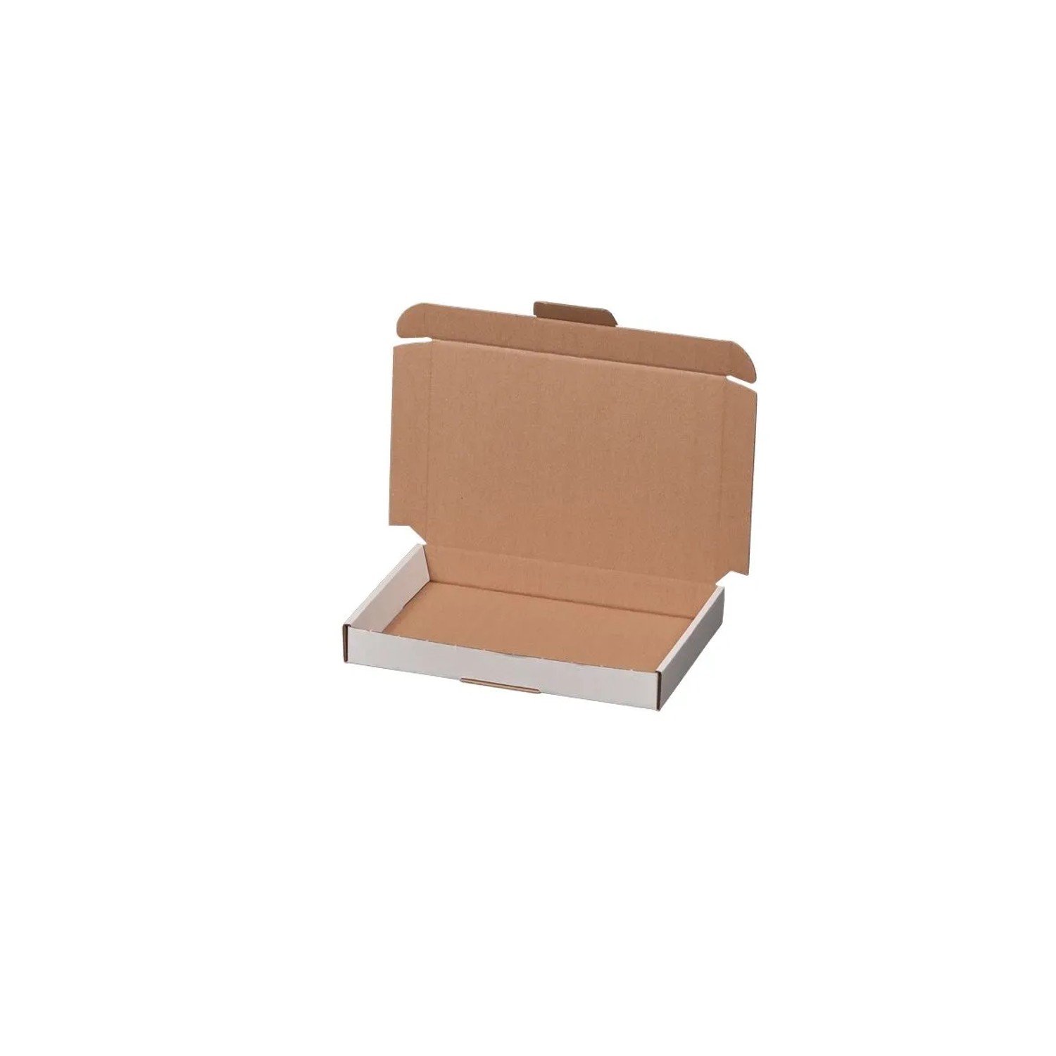 PROREGAL Mega Deal 100x Maxibriefkarton L LxBxH 330x242x45mm mit Fingerlochgriff Portooptimiert Wiederverschließbar Weiß Warensendung Versandkarton