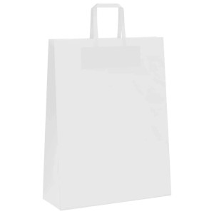 vidaXL Papiertragetaschen 250 Stk mit Henkeln Weiß 32x12x42 cm 4101844