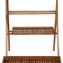 Siena Garden Klapptisch Caruna, rechteckig, Naturholz, 45x70 cm, ideal für Balkon und Garten.