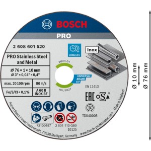 Bosch Trennscheibe Expert for Inox für Winkelschleifer