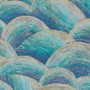 AS-Creation Vliestapete mit abstraktem Muster in Blau und Türkis mit Glanz.