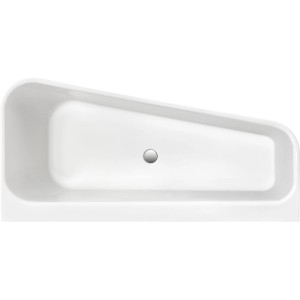 Ottofond Pino Raumsparwanne, 155x75 cm, links, inkl. Ablaufgarnitur.