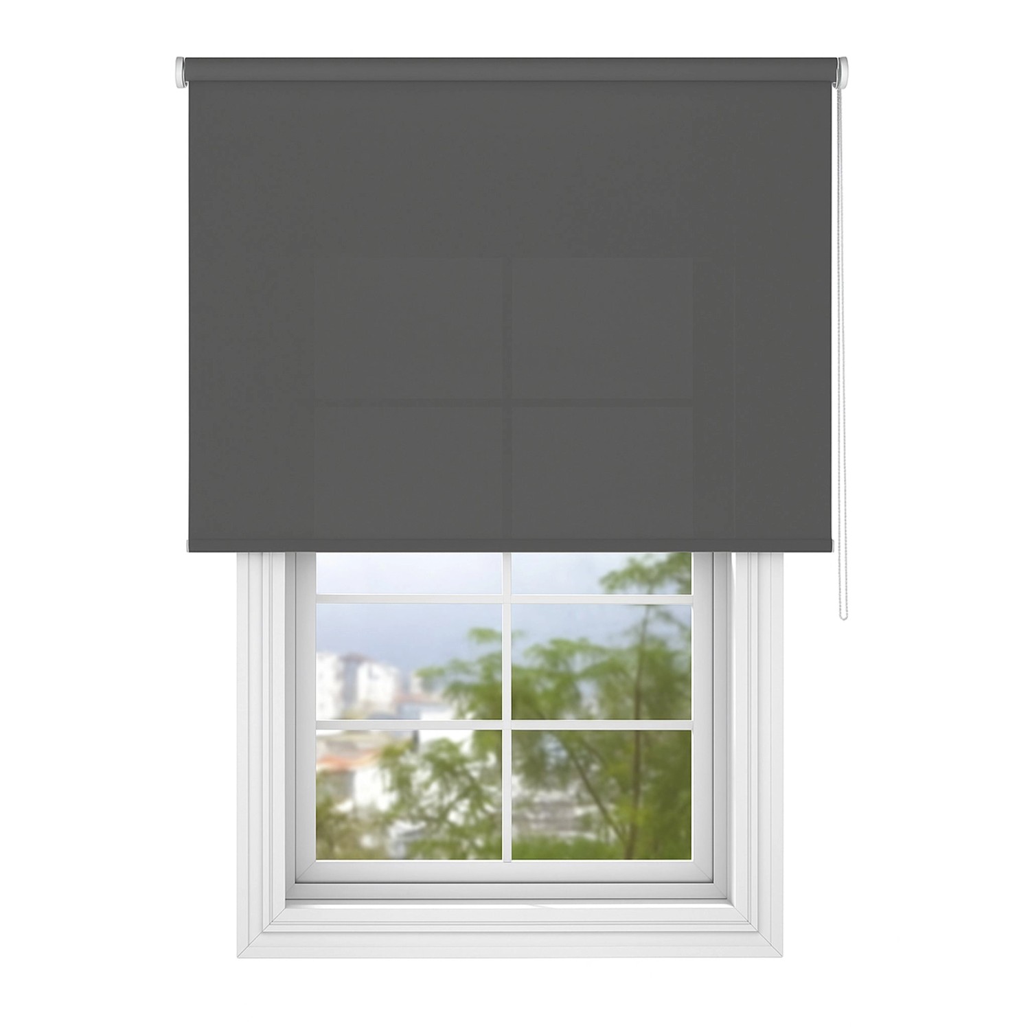 Deco-Raum Tageslicht-Rollo Bohren Basic GL 45 cm x 150 cm Dunkelgrau günstig online kaufen