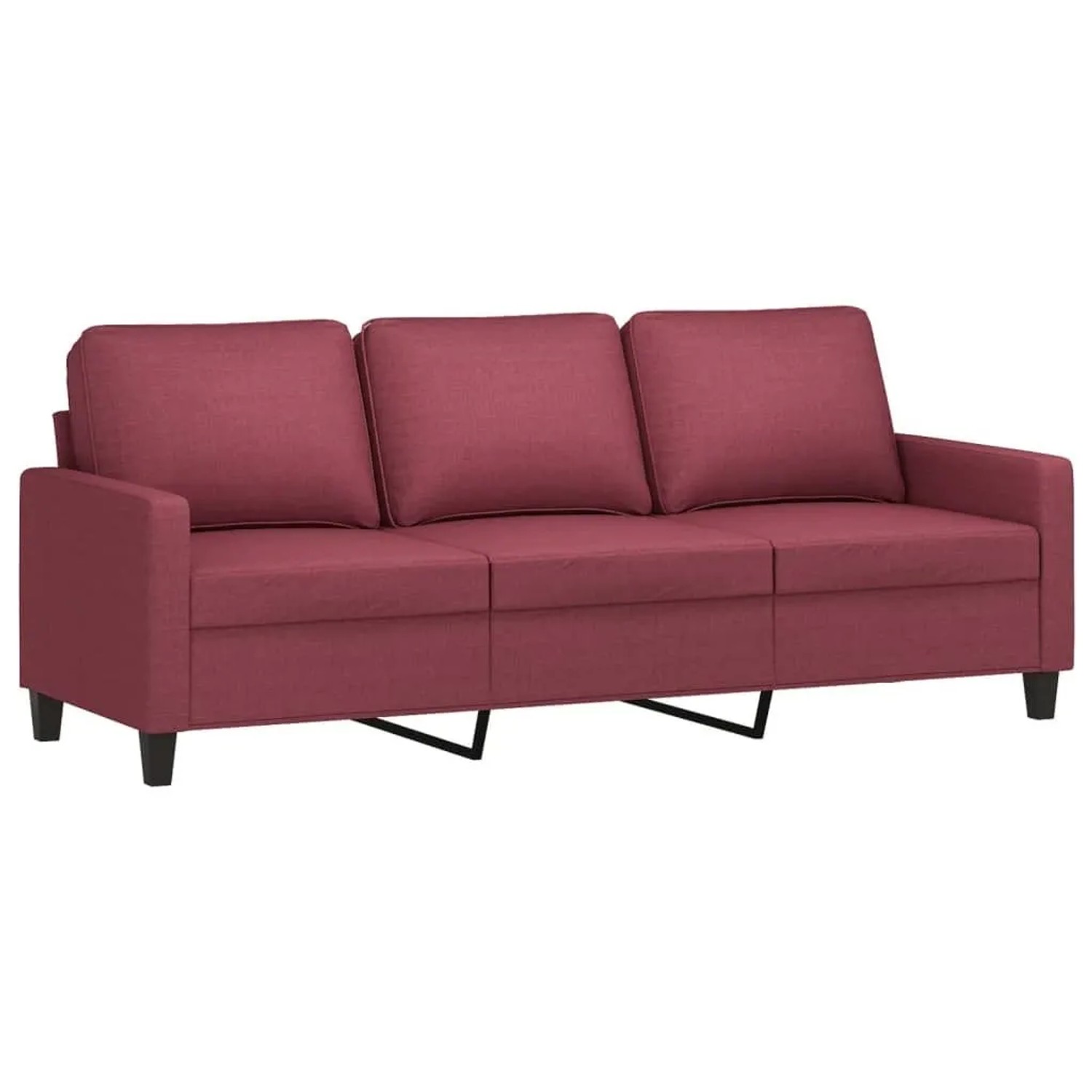 vidaXL 3-Sitzer-Sofa Weinrot 180 cm Stoff 359177 günstig online kaufen