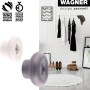 Wagner Wandhaken-Set Dot, 4 Stück, schiefergrau und lichtgrau. Dekorative Haken für Küche, Bad und Flur.