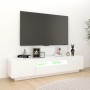 vidaXL TV-Schrank mit LED-Leuchten Weiß 180x35x40 cm 3081897_4