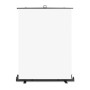 Walimex Pro Roll-Up Fotohintergrund, weiß, 155x200cm. Mobiler Studiohintergrund für Porträts & Video.