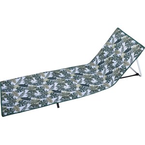 Verstellbare Strandmatte mit Blätter-Muster, ideal für Camping & Strand.