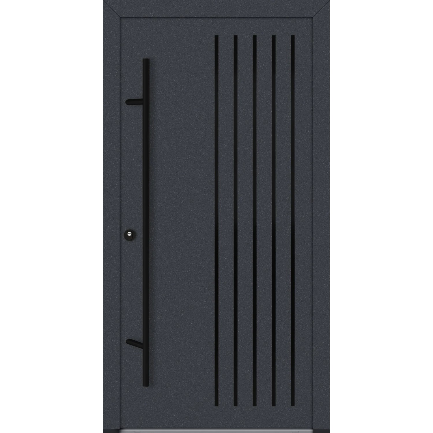 FM Türen AS68 Modell 64 1100 x2100 Anthrazit Links Innen Beschläge Set 01