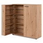 Furn.Design Schuhschrank Eiche Artisan 100 x 110 cm 2-türig 12 Fächer Logu_10