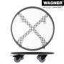 Wagner Design Pflanzenroller GH 7017, Ø 38cm, schwarz-weiß, mit Rollen und Lochblech.