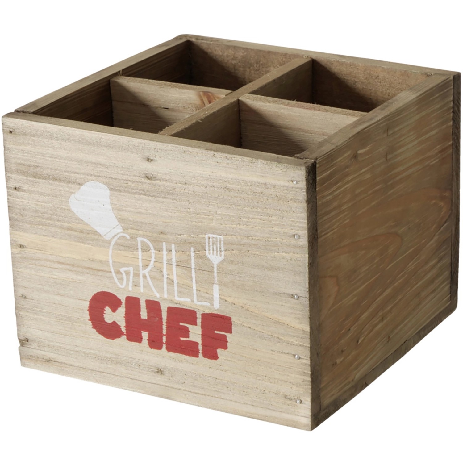 Boltze Deko-Box Grillzeit 12 cm x 15 cm x 15 cm Natur günstig online kaufen