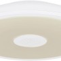 Weiße Globo LED-Deckenleuchte Raffy, Ø 28cm, mit integriertem Lautsprecher. Bad-Deckenleuchte.